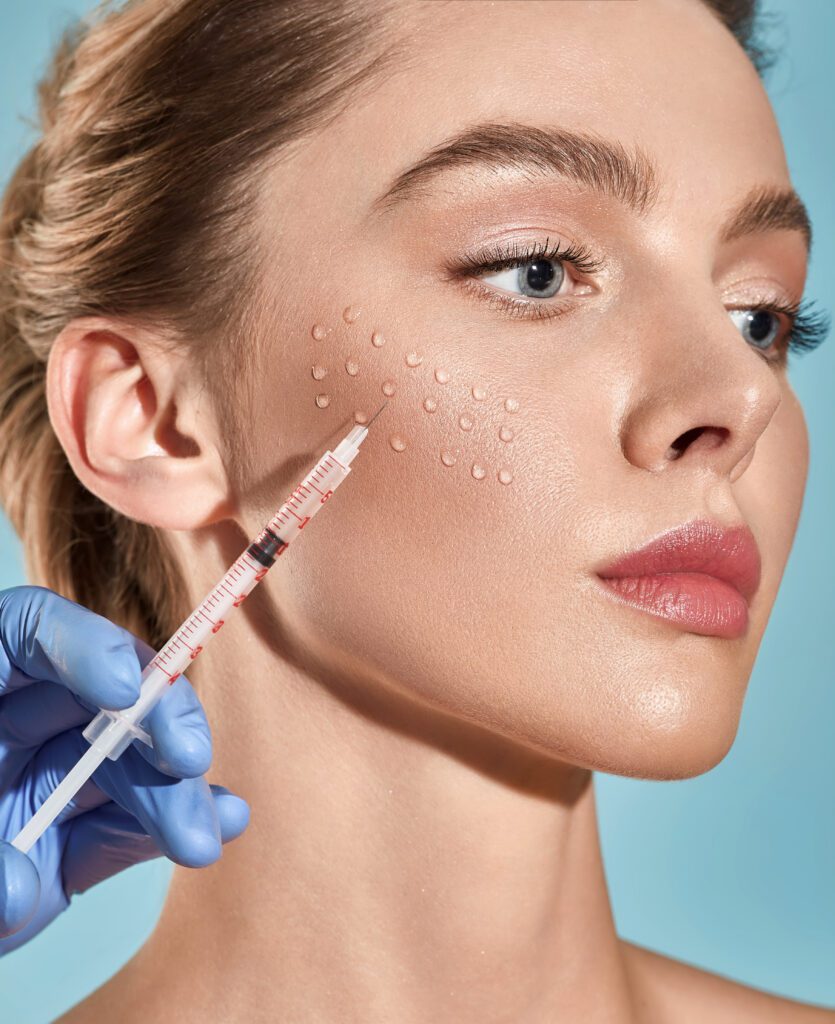 Aplicación del tratamiento facial NCTF mediante mesoterapia para rejuvenecer la piel en Murcia